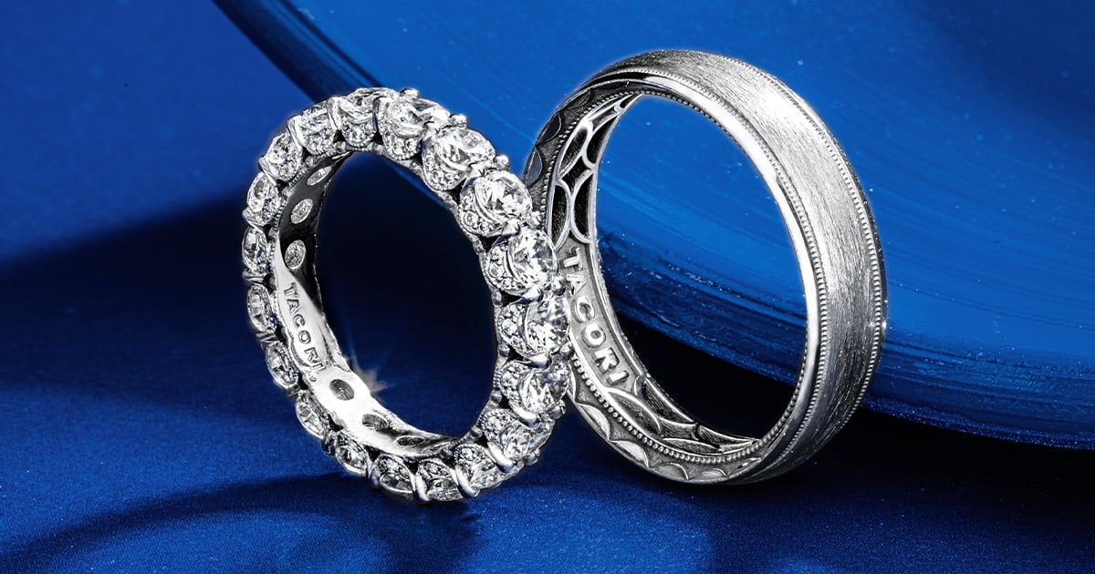 Men's and women's hot sale wedding bands match